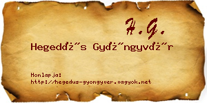 Hegedűs Gyöngyvér névjegykártya