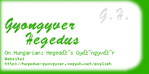 gyongyver hegedus business card